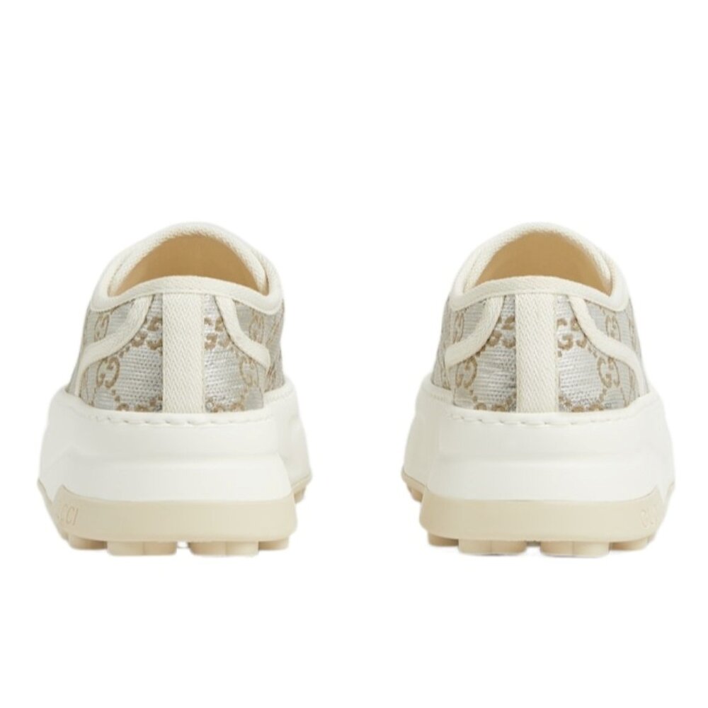 NEW GUCCI Tennis GG Canvas Platform Low Top Sneakers EU 39.5 / US 9.5 Authentic - Picture 5 of 12